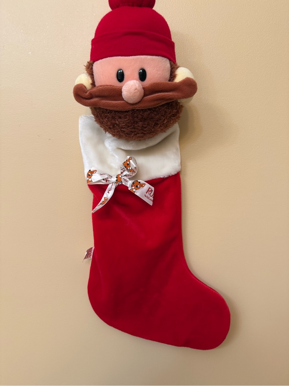 Rudolph Plush Red Holiday Stocking Yukon Cornelius